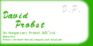david probst business card